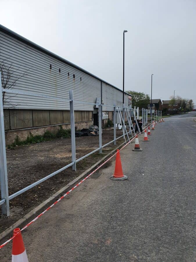 Commercial security fencing installation by KJ Groundworks